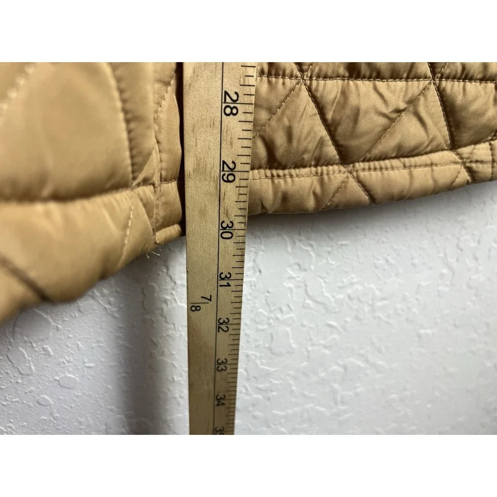 Isaac Mizrahi Live Womens Size Medium  Quilted Puffer Jacket Coat Leopard Lining - Picture 6 of 7